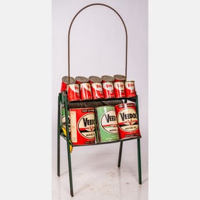 Veedol Motor Oil Display Stand And Cans,