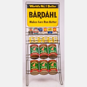 Bardahl Wire Display Stand With Oil Cans
