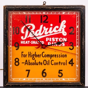 Pedrick Piston Rings Advertising Clock