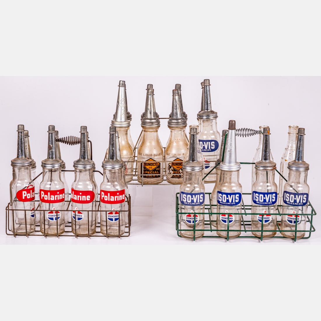 Assorted Glass And Metal Oil Bottles (1 of 5)