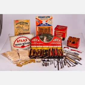 Collection Of Auto Windshield Wiper Parts And Accessories