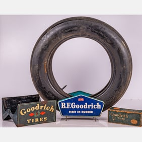 Group Of Goodrich Tire Stands And Tire