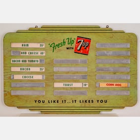 7up Diner Menu Sign