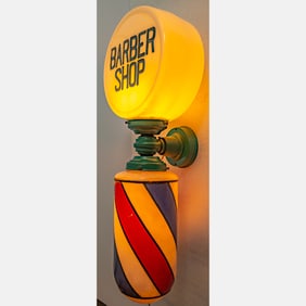 Double Globe Barber Shop Light