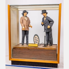 Display Automaton In Glass Case