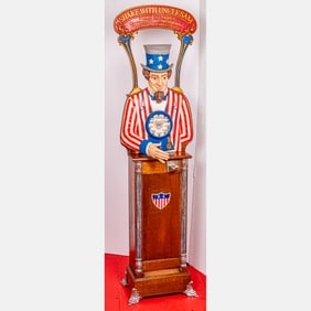 Reproduction 25¢ Shake With Uncle Sam Strength Tester