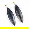 Todd Reed Blackened Silver, Palladium And Diamond Earrings