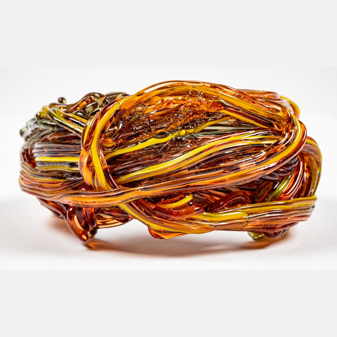 Fish Design By Gaetano Pesce Soft Resin Bracelet: Fish Design By Gaetano Pesce Soft Resin Bracelet Impressed maker's mark. Outside diameter: 3 7/8 inches. Inside diameter: 2 1/2 inches. Property from the Toby Devan Lewis Collection. Please note no cr