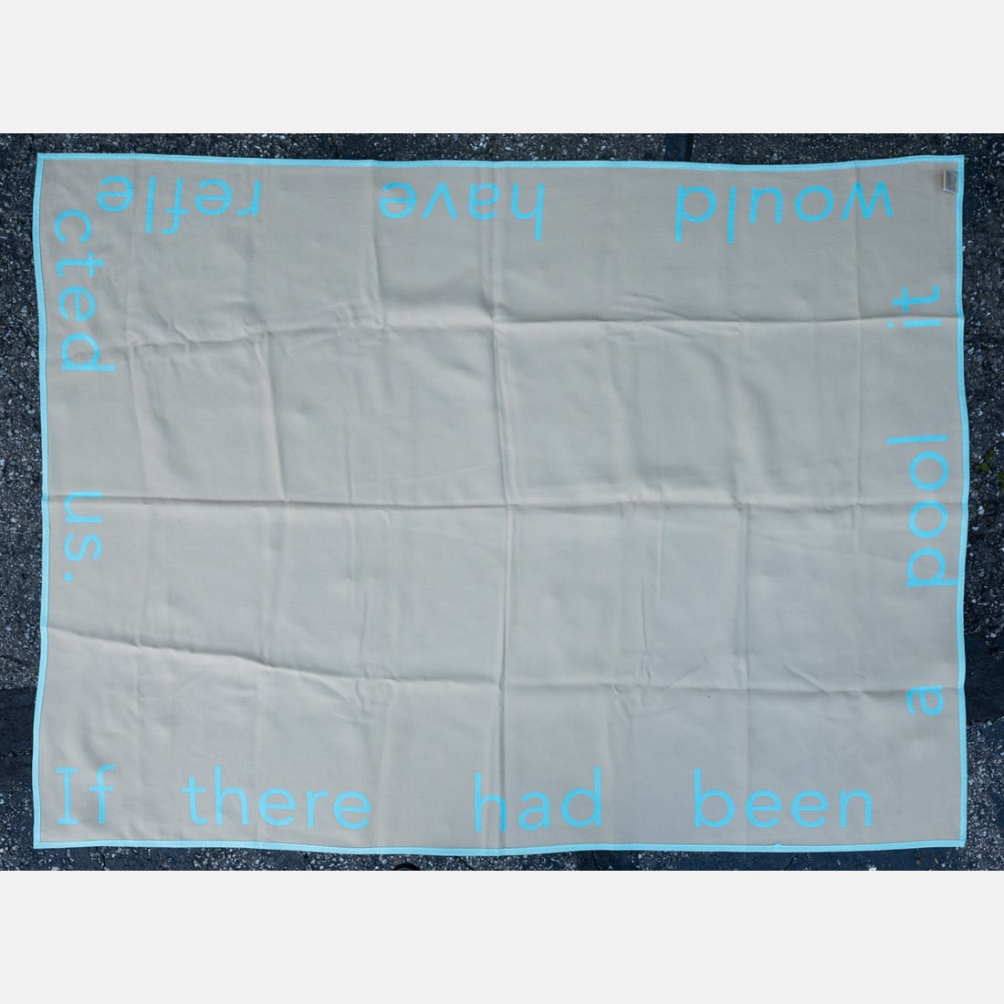 Jim Hodges (American, b. 1957): Jim Hodges (American, b. 1957) Blanket, If there had been a pool it would have reflected us, Woven wool, Fabricated by Anichimi, Inc. Milan. Published by The Peter Norton Family Christmas Project, San