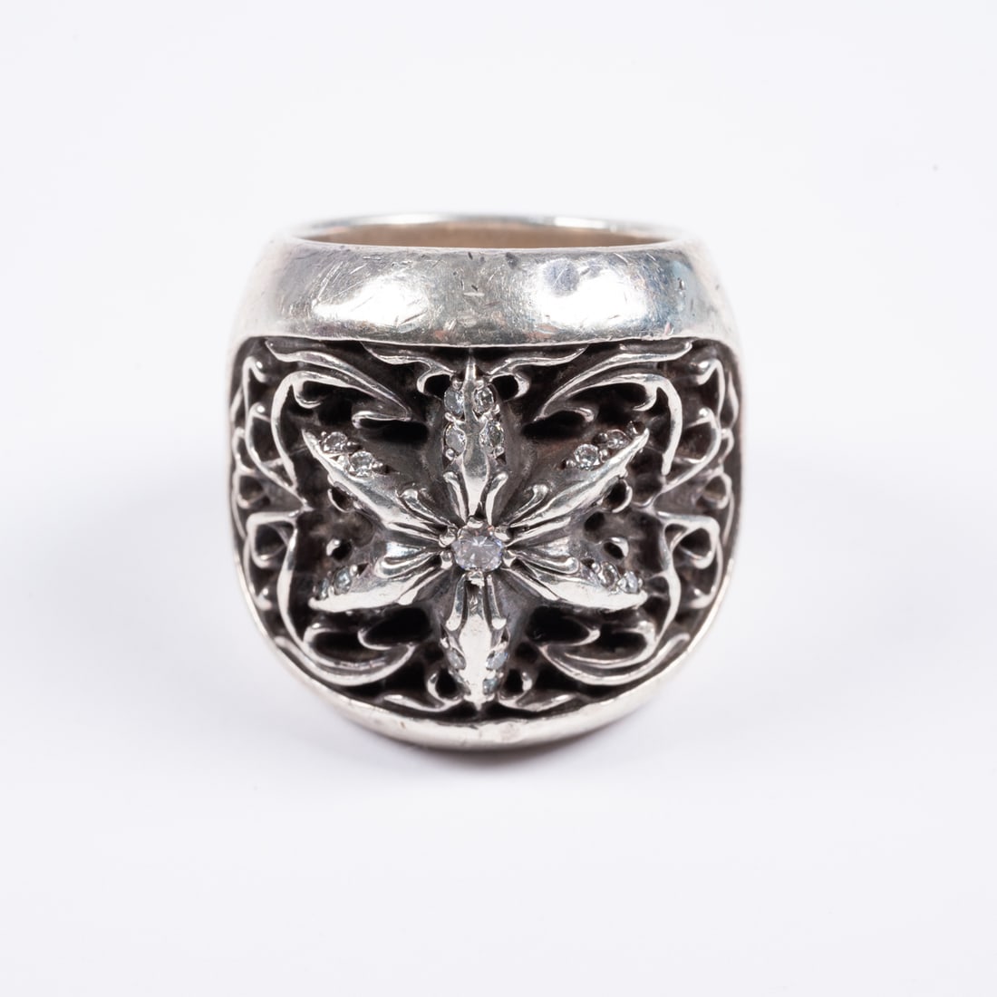 Chrome Hearts Diamond & Sterling Ring (1 of 6)