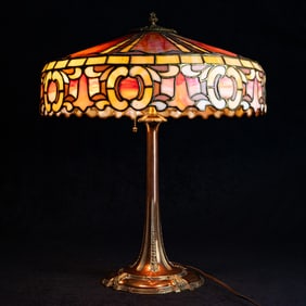 Duffner and Kimbler Leaded Glass Table Lamp