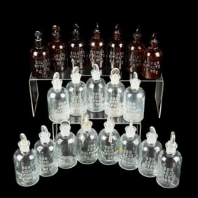 Glass and Radium Glass Apothecary Bottles