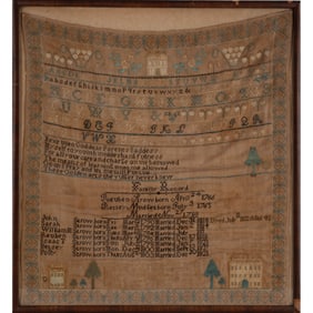 An American Pictorial Needlework Sampler
