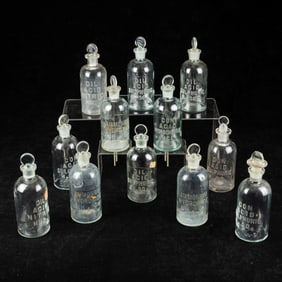 Glass and Radium Glass Apothecary Bottles