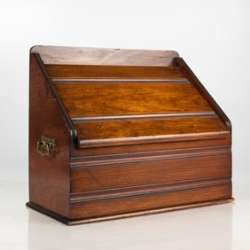An English Walnut Stationary Cabinet