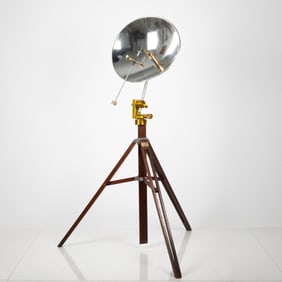 Reproduction Lime Light on Folding Wood Stand