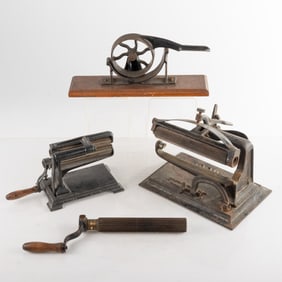 Three Cast Iron Fabric Crimping Tools