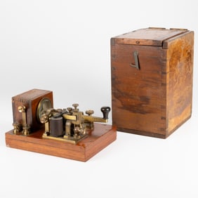 An ATM Co. Ltd. Liverpool Combination Telegraph Key, Meter and Sounder