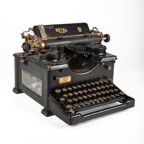 An Early Royal Typewriter with Beveled Glass Slides