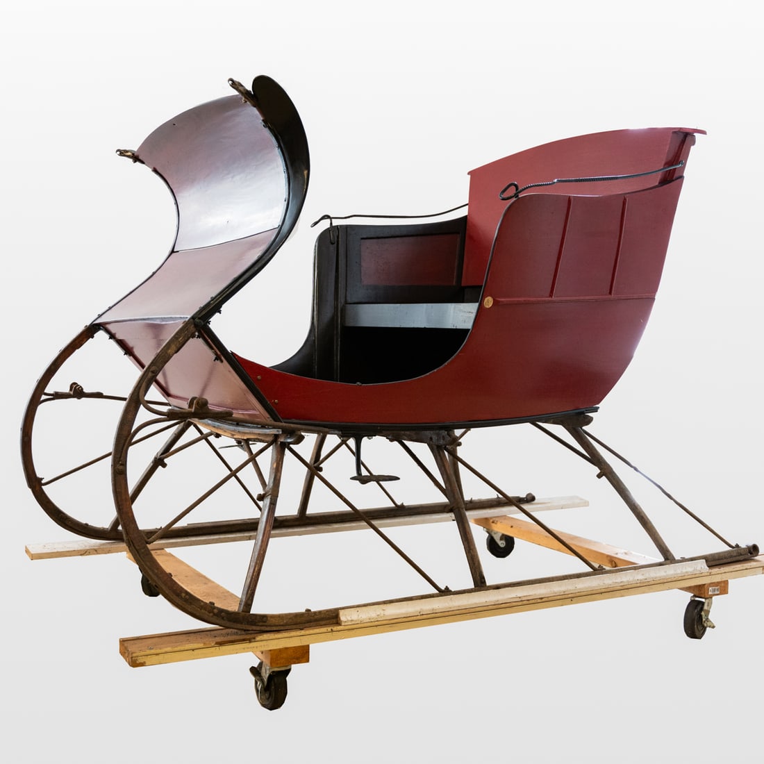 American Wood and Metal Horse-Drawn Sleigh (1 of 11)