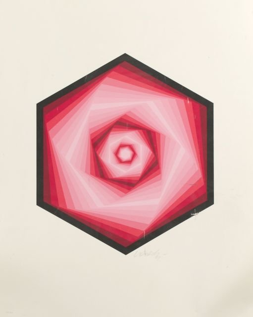 Victor Vasarely (1906-1997) Radau, Silkscreen on wo: Victor Vasarely (1906-1997) Radau, Silkscreen on wove paper, Signed and numbered 278/300 in pencil. Sheet dimensions: h: 22 x w: 17 in. Provenance: Park West Galleries.