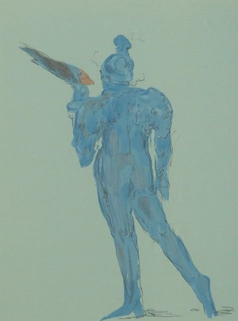 Peter Max (b.1937) The Guardian, Color lithograph o: Peter Max (b.1937) The Guardian, Color lithograph on paper, Signed and numbered 76/300 in pencil. With two blind stamps lower left. Image dimension: h: 11.88 x w. 8.88 in. Sheet dimension: h: 17 x w: