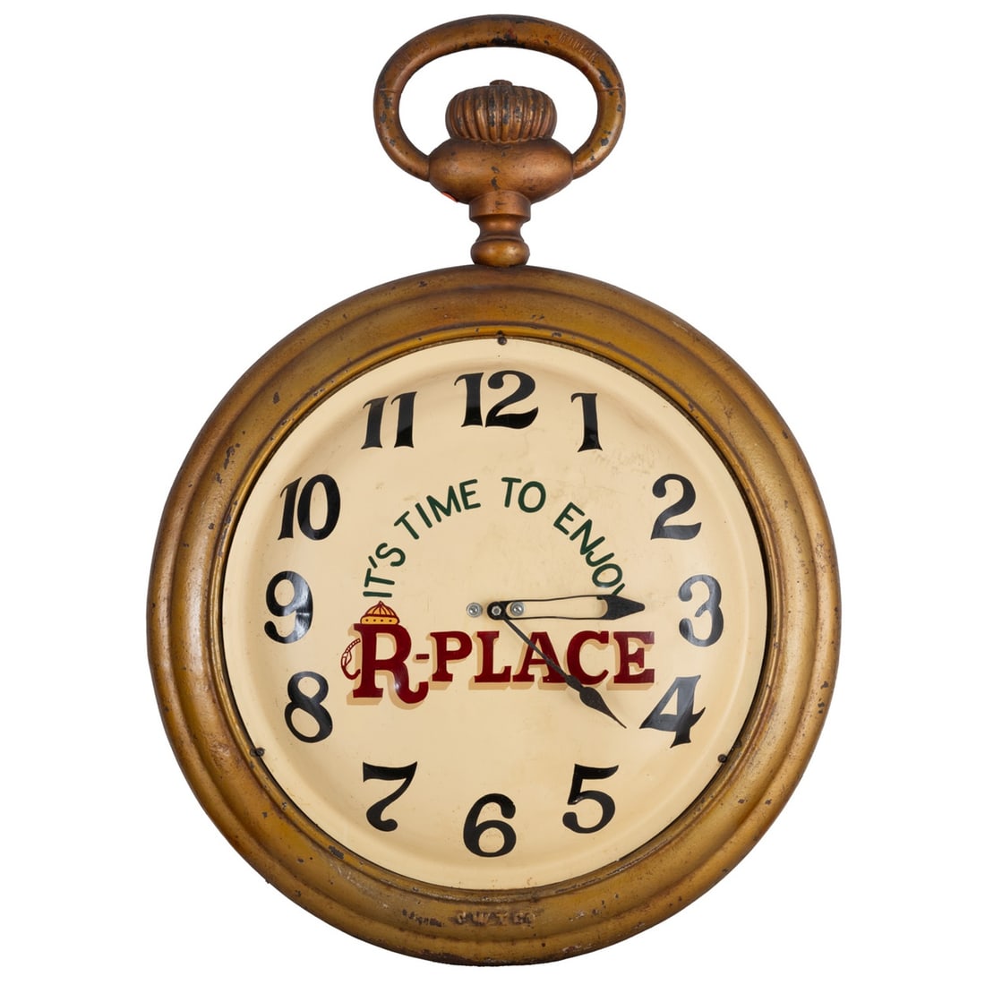 Cast Metal R-Place Clock Sign