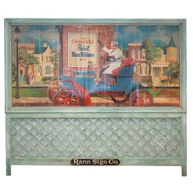 Large Pabst Blue Ribbon Advertising Sign