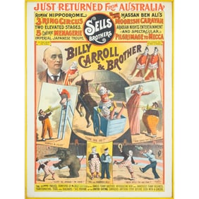 Original Sells Bros Circus Poster