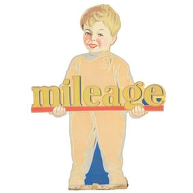 Mileage Die Cut Gas Station Store Display Sign