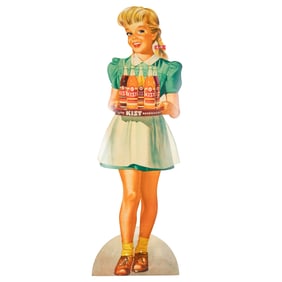 1940's Kist Beverages Die Cut Store Display Sign,