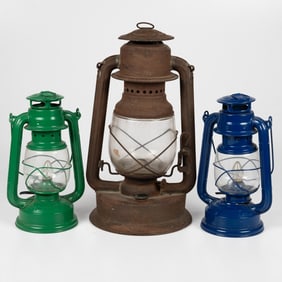 Dietz Lantern and Electrified Oil Lamps
