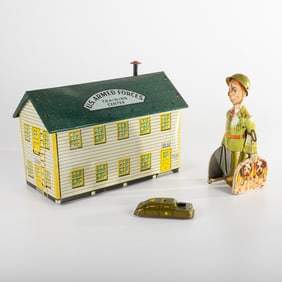 Three Tin Litho WWII Toys