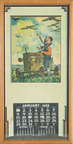 1939 Offset Lithograph Advertising Calendar
