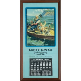 Louis F. Dow Co. Goodwill Advertising 1940 Calendar Offset Lithograph