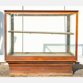 American Oak and Glass General Store Display Counte
