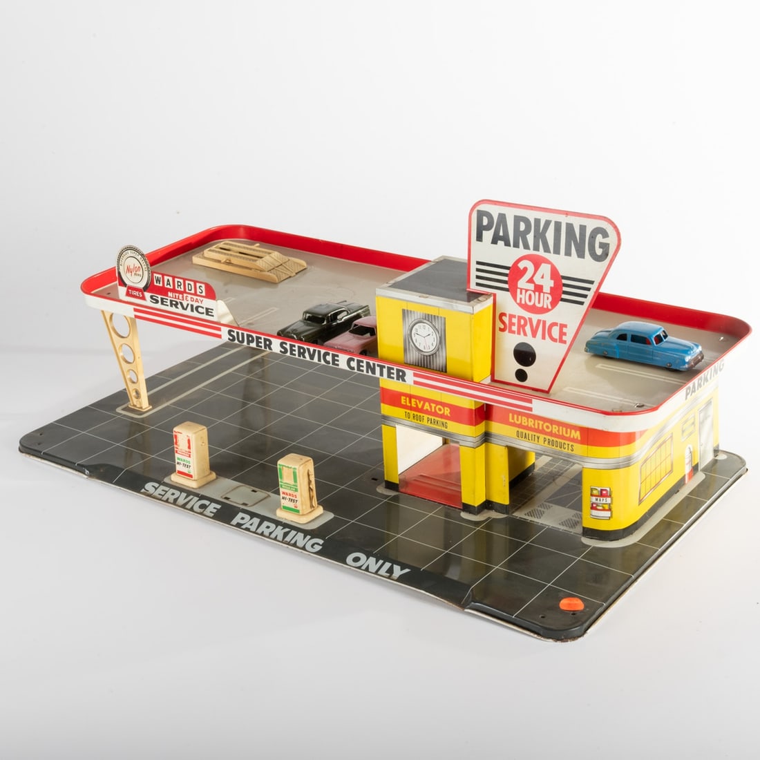 Marx Tin Litho Toy Parking and Service Garage (1 of 9)