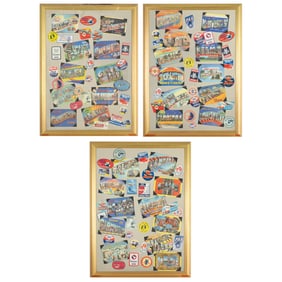 Three Travel-themed Framed Collages