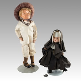 Sailor Boy and Nun Character Dolls