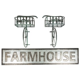 Three Metal Decorative Items