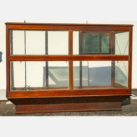 American Oak and Glass General Store Display Counter