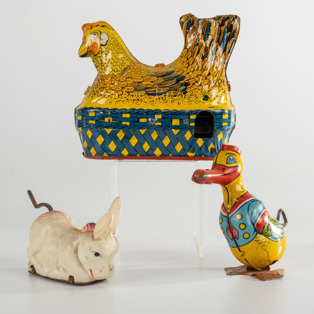 Vintage 1950s Rock Valley Toys Waddling Duck Toy Alps