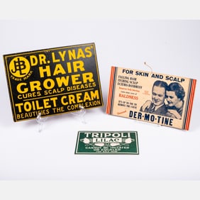 Three Vintage Barbershop Signs