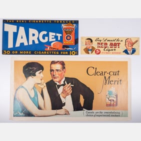 Three Vintage Cigarette Advertisements