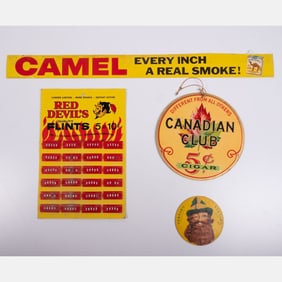 Red Devil's Flints Advertising Display Card