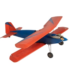 A Cloth and Wood Biplane Model