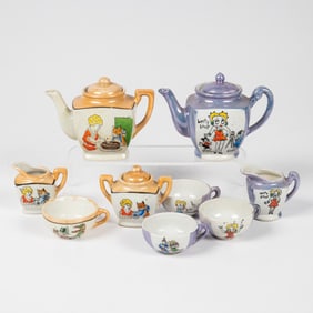 Japanese Orphan Annie and Betty Boop Children's Tea Sets