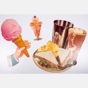 Group Of Vintage Diner Food Ephemera