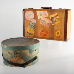 Stetson Hat Box and Travel Suitcase