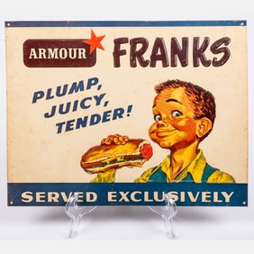 Vintage Armour Franks Advertising Sign